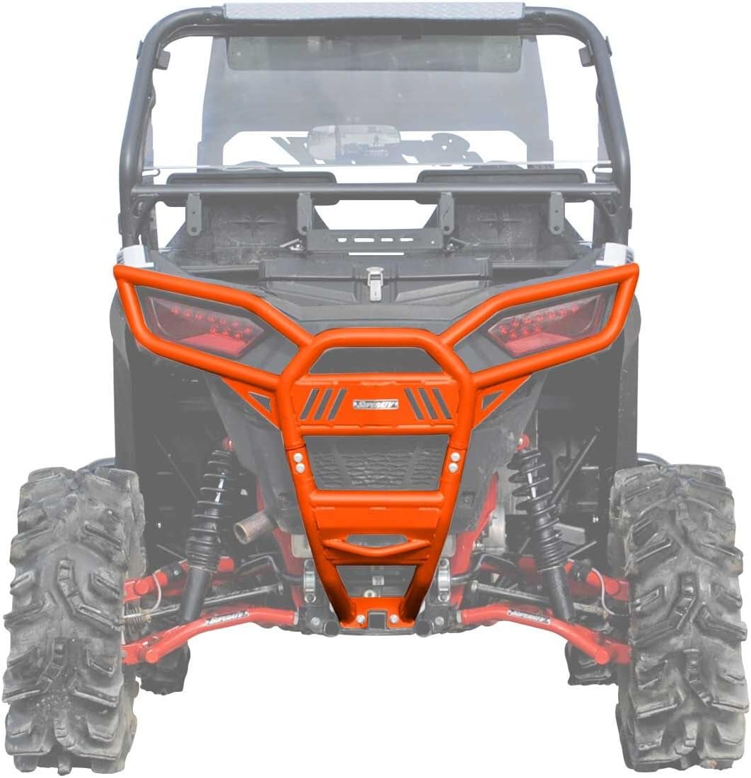 Red 1.75" Heavy-Duty Steel Tubing Rear Bumper Q811930