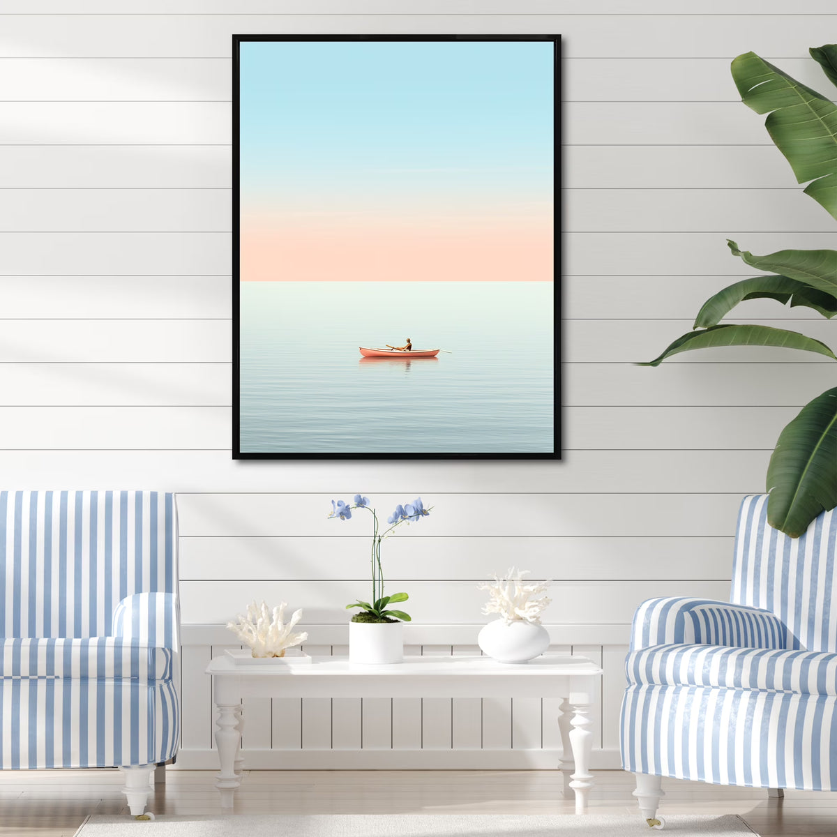 Coastal Floater Framed Canvas Wall Art K40869