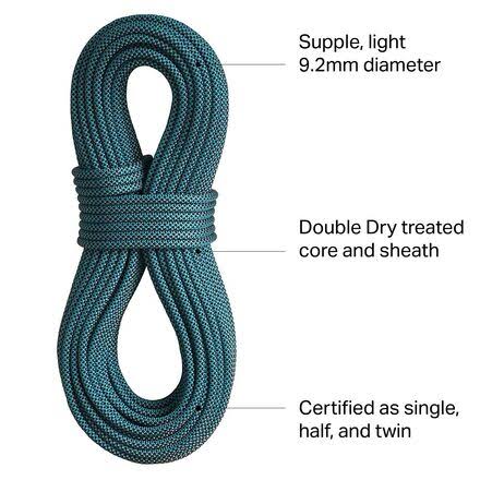Blue Black 9.2mm 80m Rope G3000