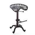 Rustic Industrial Farmhouse Tractor Seat Adjustable Bar Stool S7112