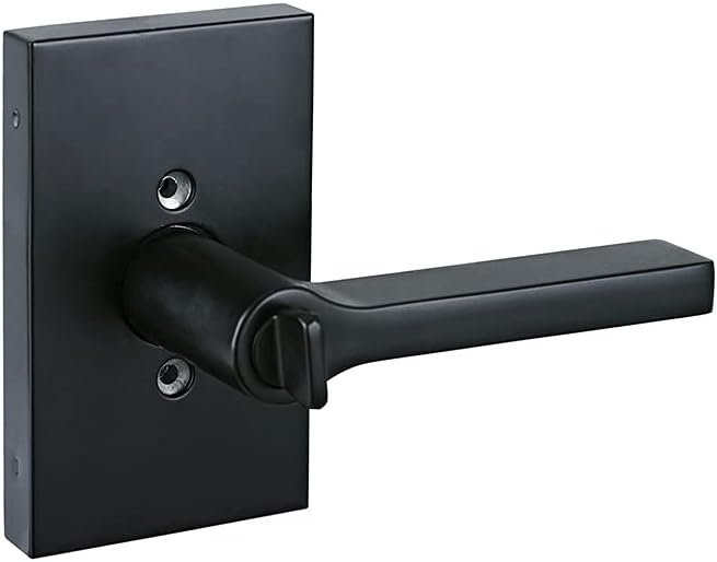 Matte Black Keyed Entry Door Handle Set J397