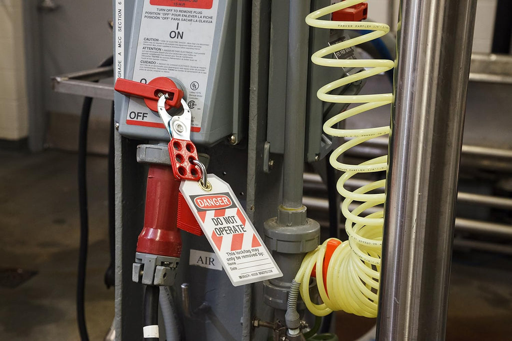 Red Pack of 2 Lockout Tagout Pouch Kit with 2 Safety Padlocks M426