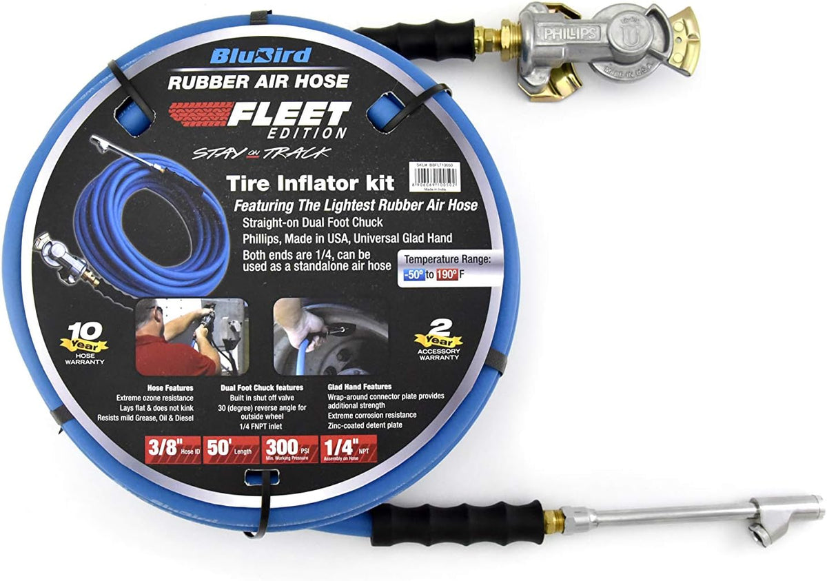 3/8" x 50' 300 PSI Polyester Braided Tire Inflator Kit, Pack of 2 K43428