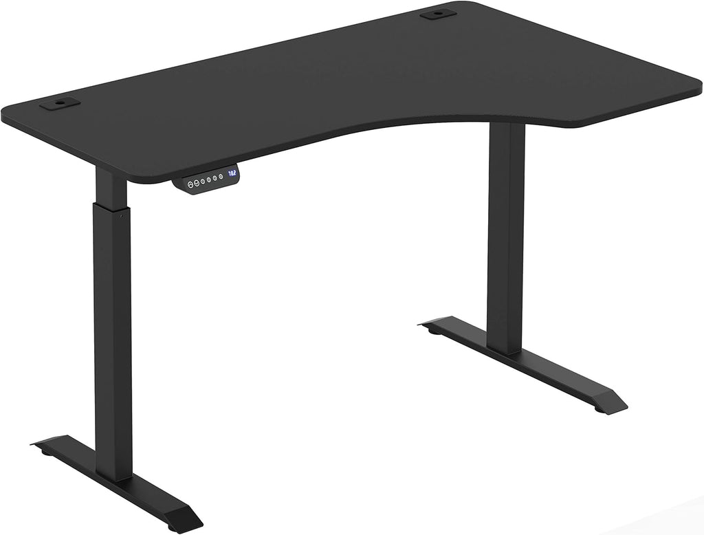 Oak L-Shaped Electric Standing Desk T3855