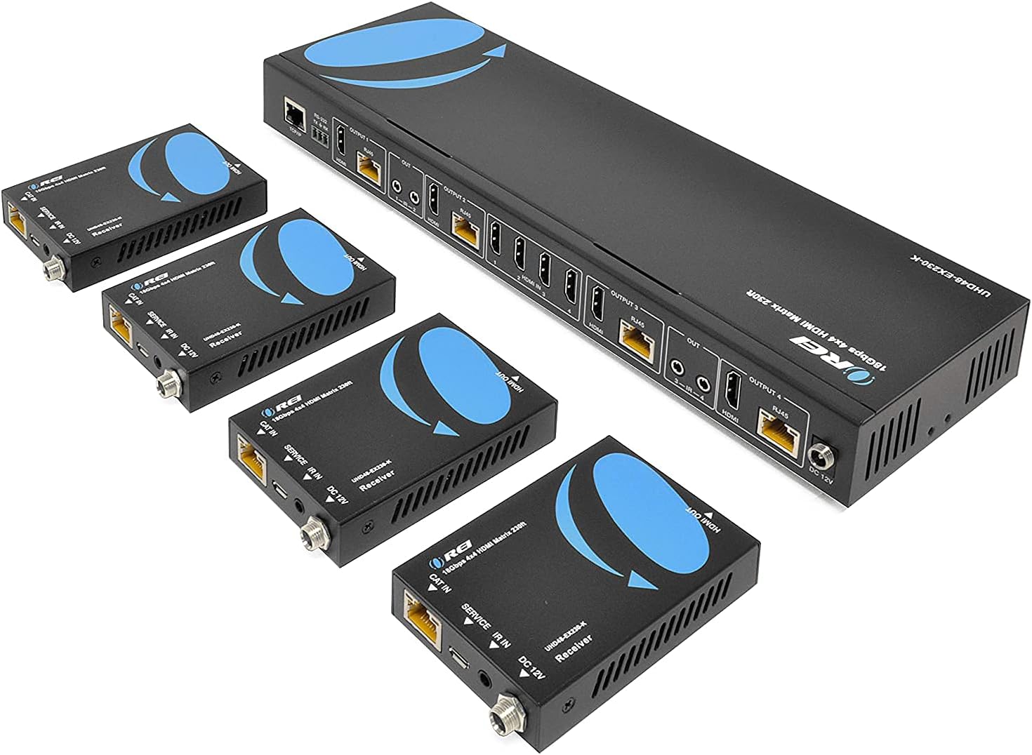 4K 4x4 HDMI Extender Matrix with HDR Switcher & IR Control, RS-232 M4836