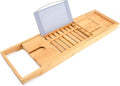Bamboo Bath Tray Bathtub Caddy, Expandable, Pack of 2 P212