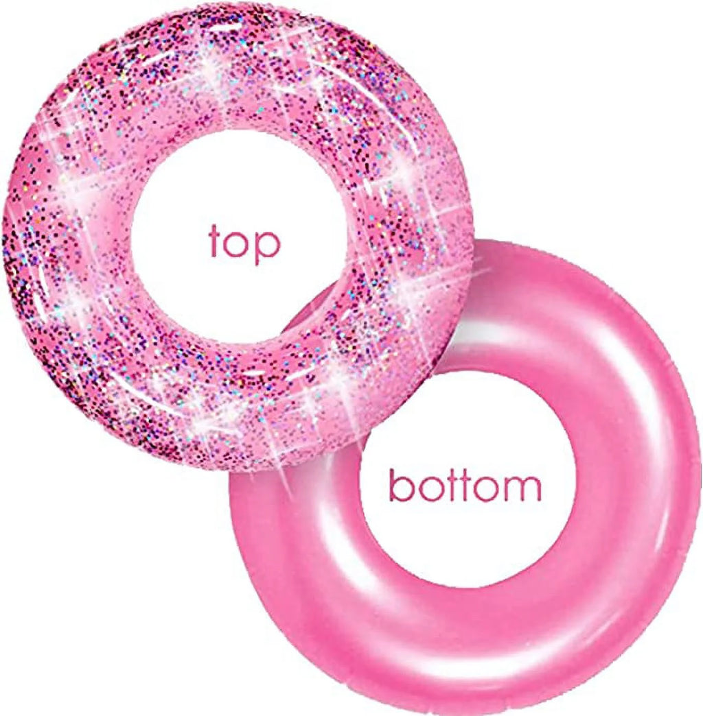 Pink Inflatable Swim Tube Pool Float U950465