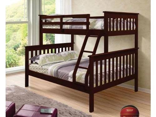 Dark Cappuccino Twin/Full Bunk Bed T9012