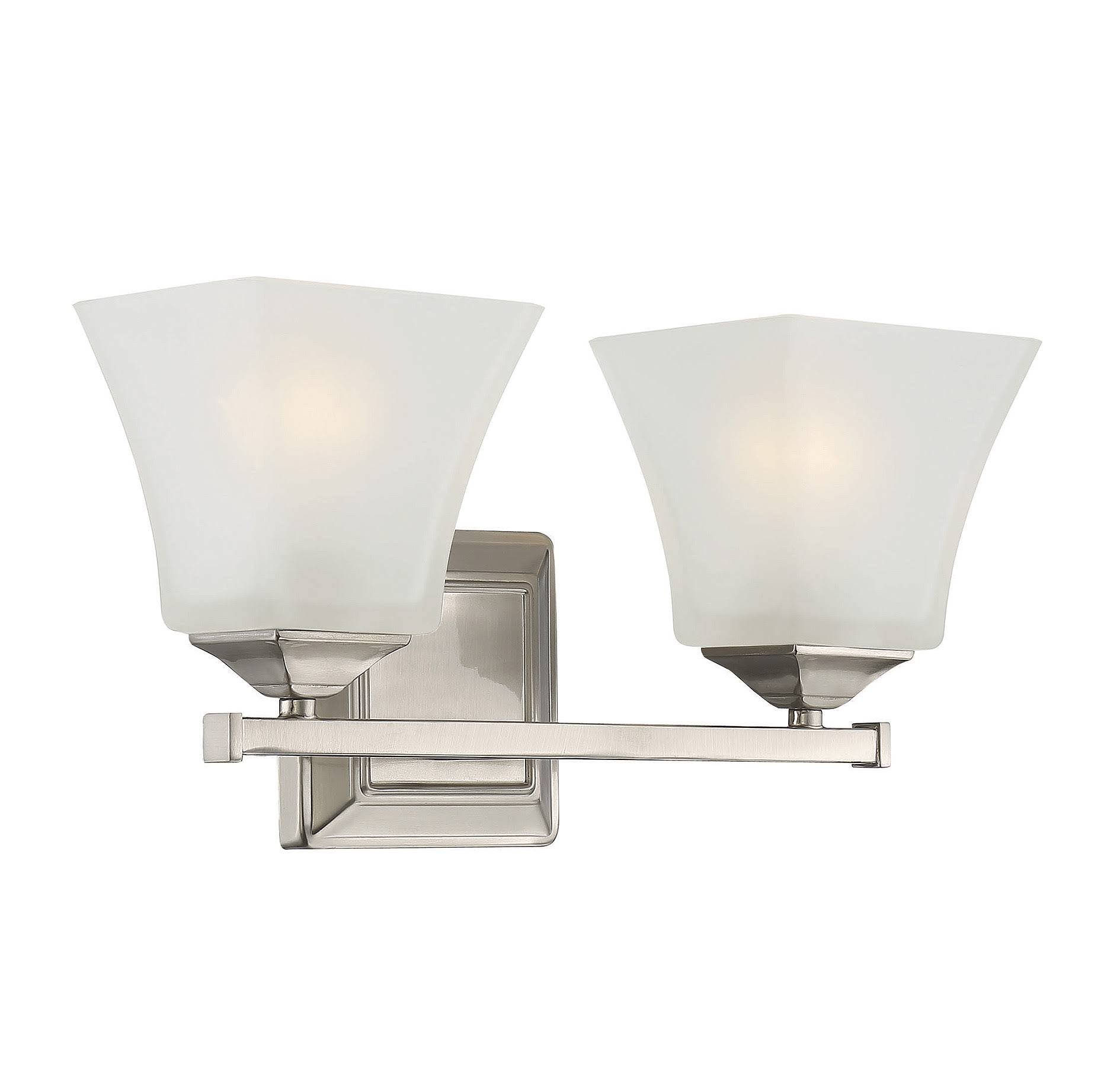 2 Light Bath Bar, Satin Nickel S698