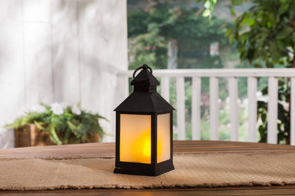 LED Plastic Lantern with Frosted Panes - 9.25 inch U174523