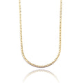 10k Yellow Gold Hollow Curb Link Chain Necklace with Lobster Clasp, 4.3mm Z18786