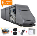 6 Layers RV Cover for 29’-32’ Motorhome with 2Pcs Extra Straps & Gutter Spout Covers I92202