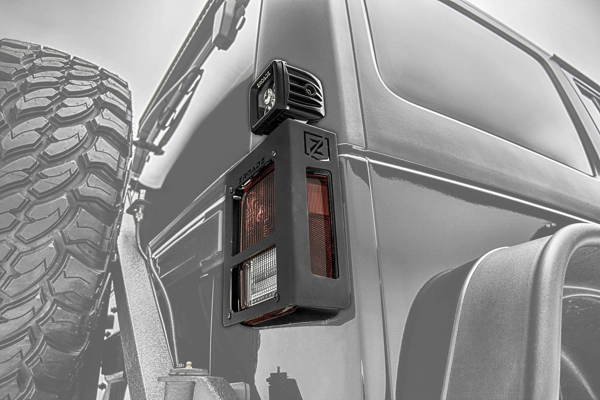 Black Tail Light Protectors with LED Mount P10719
