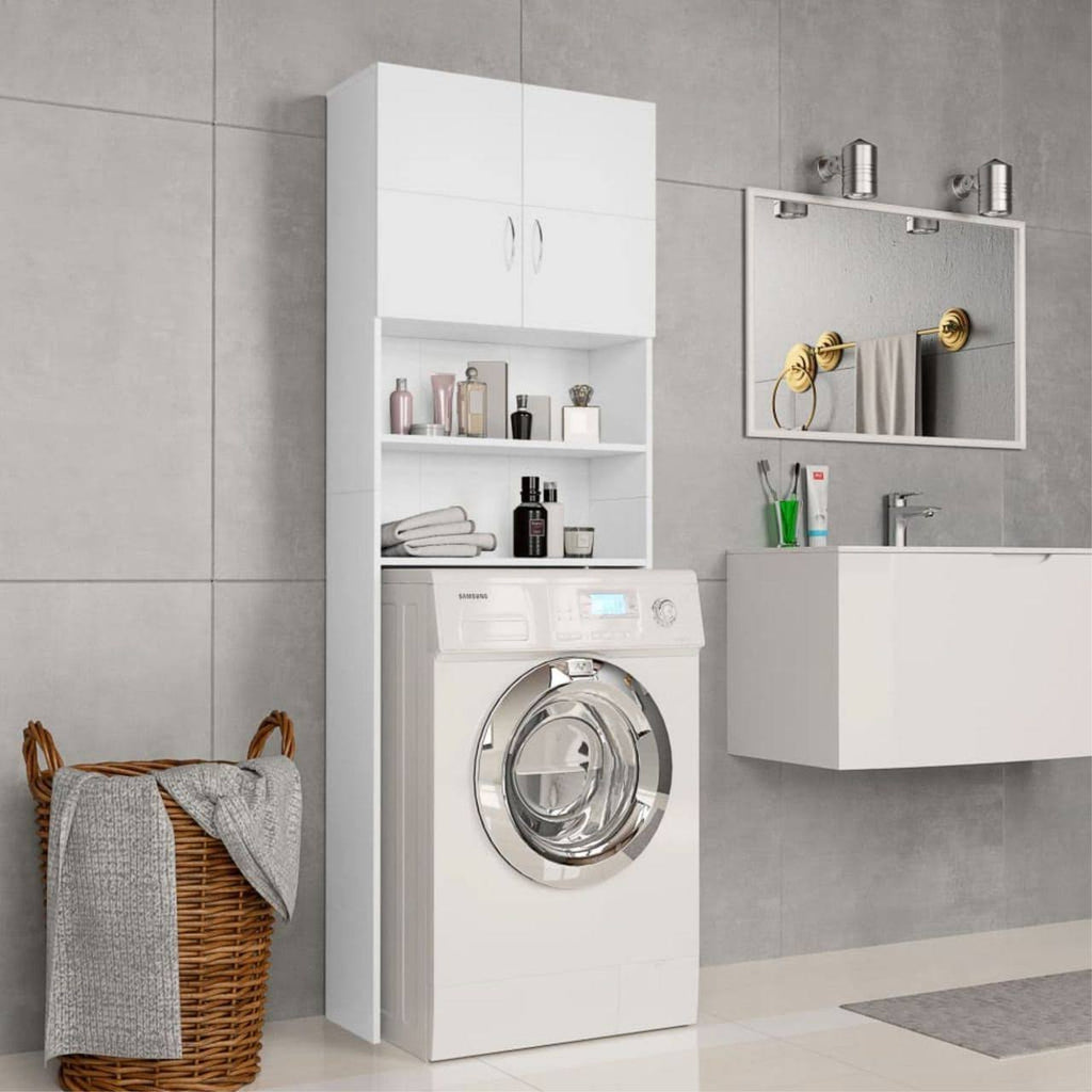 White Chipboard Washing Machine Cabinet W13113