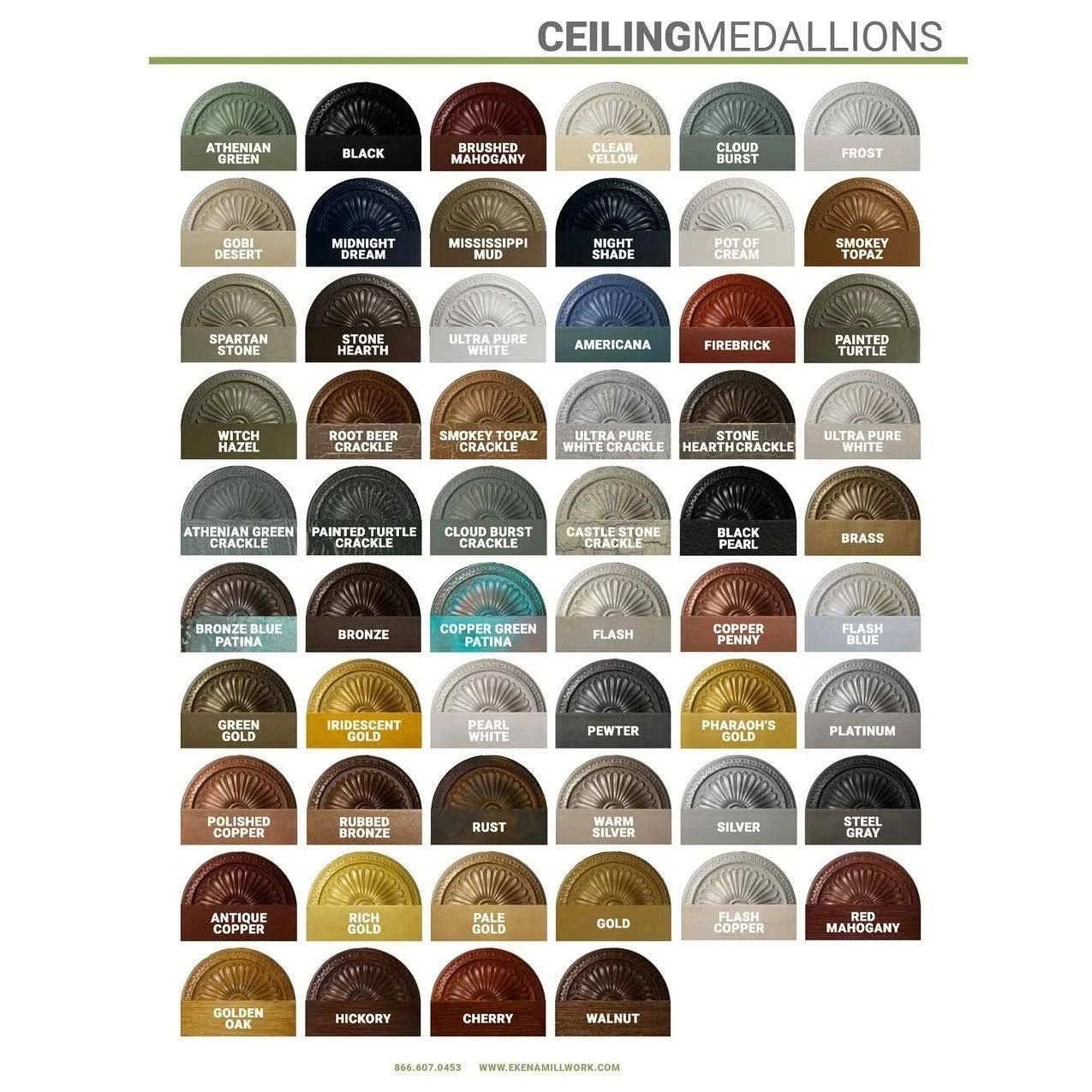 23 1/2x22OD x 3 1/2x22ID x 2 1/8x22P Ceiling Medallion V60278