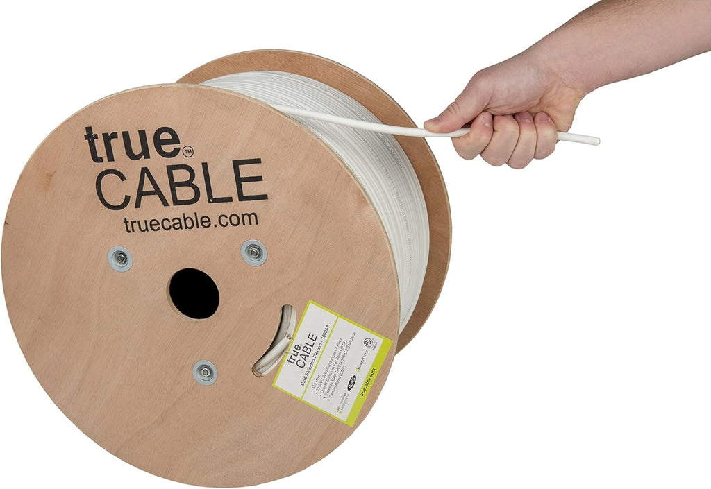 1000ft White 23AWG Solid Bare Copper Bulk Ethernet Cable X36892