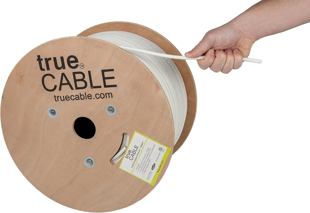 1000ft White 23AWG Solid Bare Copper Bulk Ethernet Cable X36892