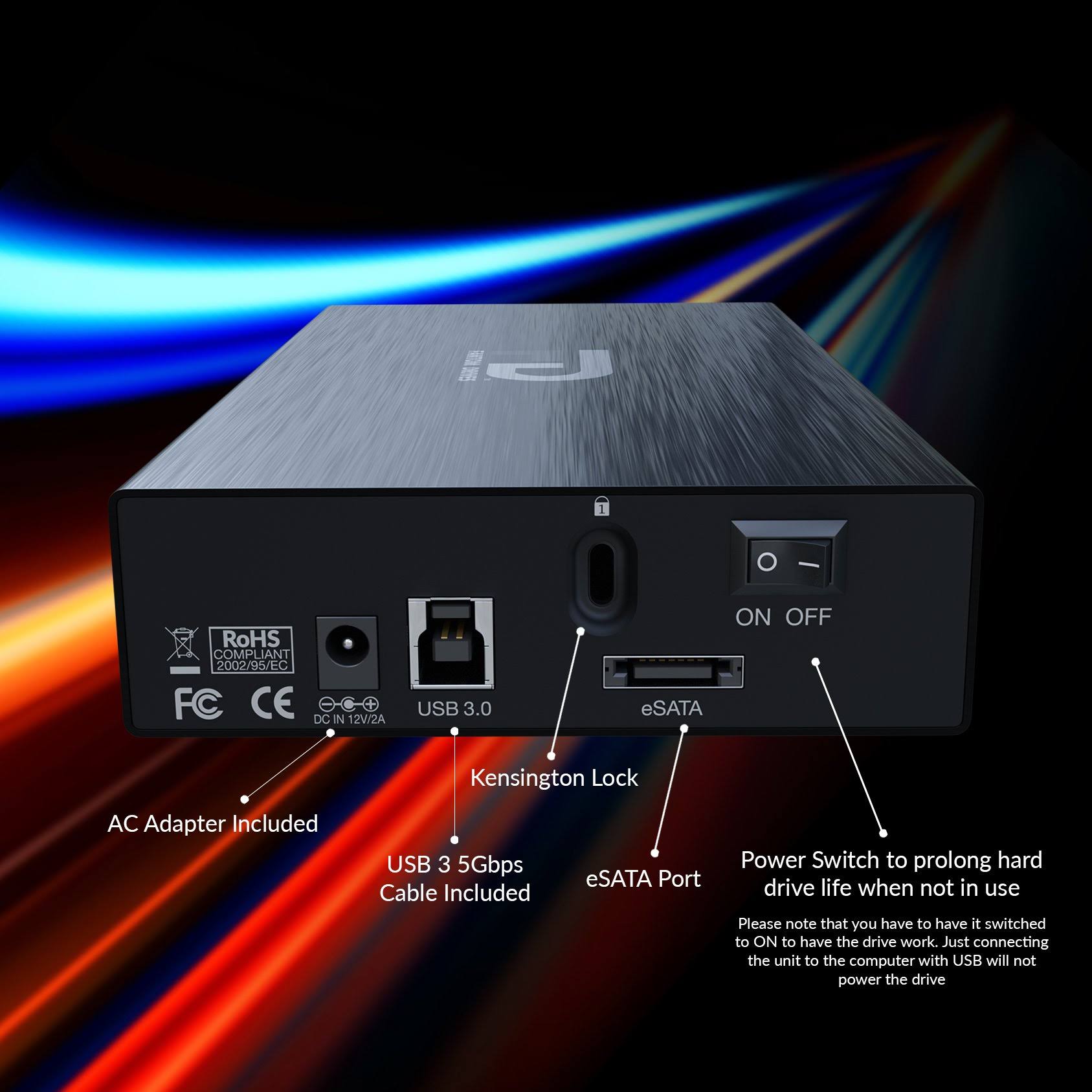 10TB Aluminum External Hard Drive G254020