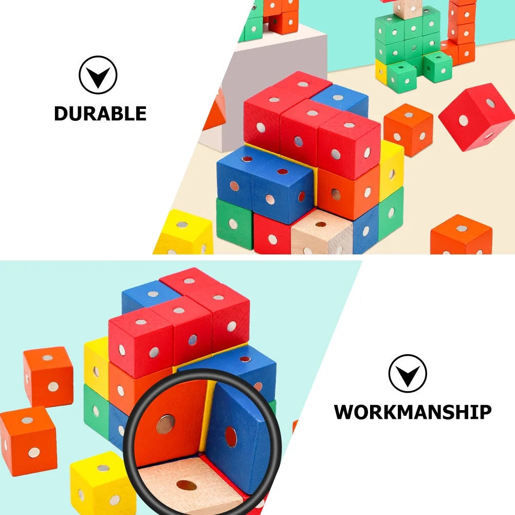30 Pcs Magnetic Wooden Building Blocks Toy X960