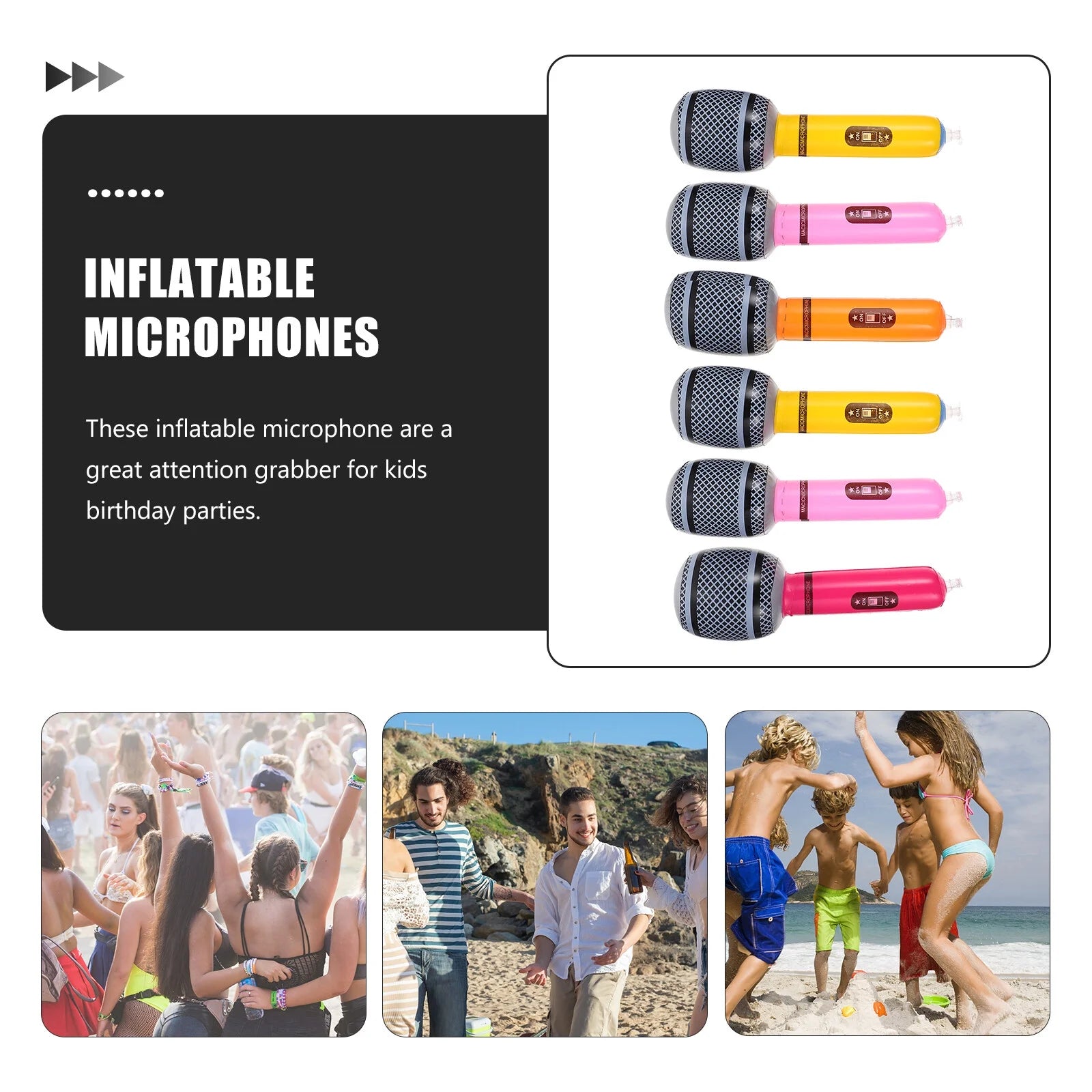 30 Pcs Inflatable Microphone Toys I994