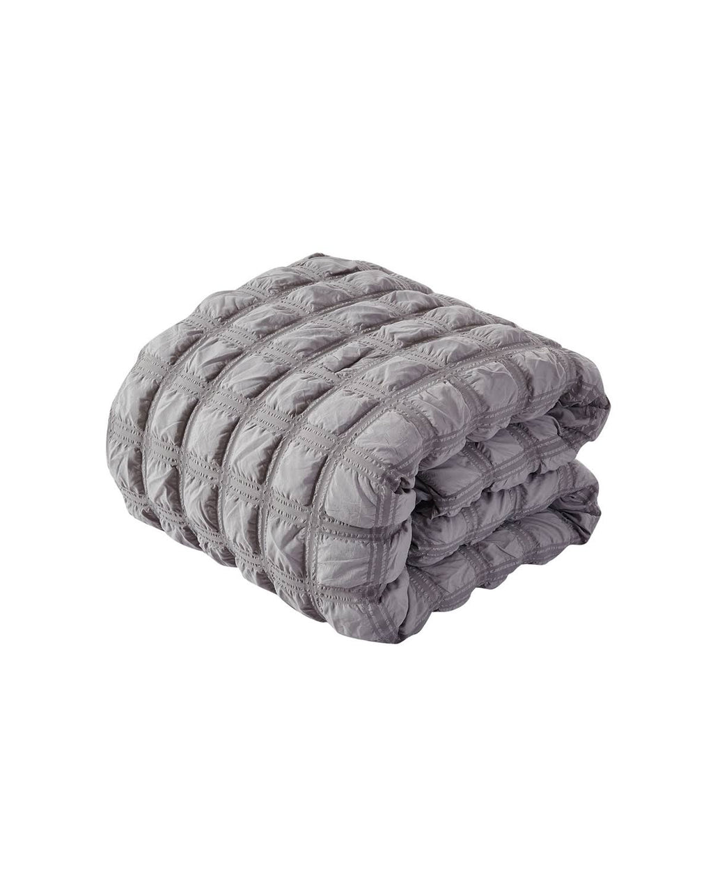 Grey Oversized Waffle Comforter 3 PC Set Full/Queen I105969