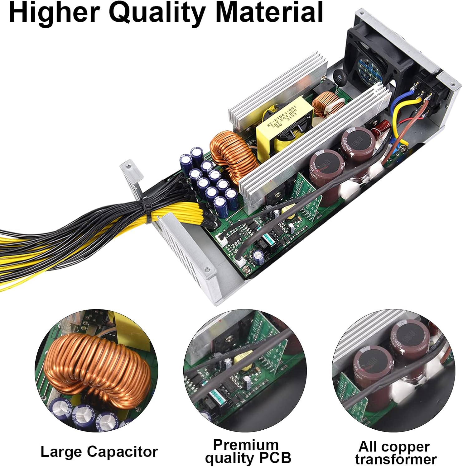2000W 2U Mining Power Supply with Power Cable O18287