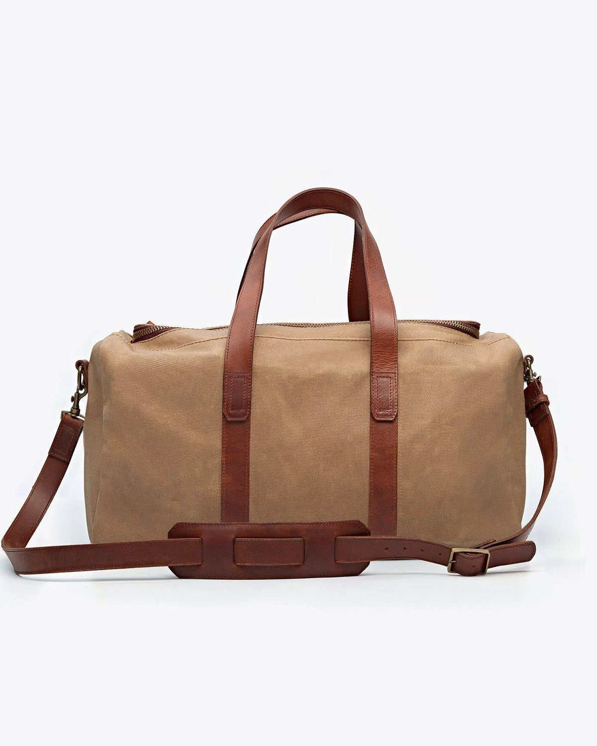 Leather Waxed Canvas Weekender Bag H6943