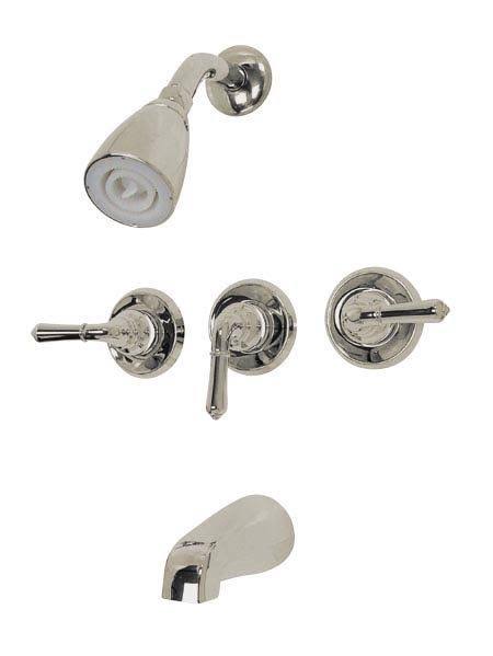 Oil Rubbed Bronze Three Handle Tub & Shower Faucet M65578