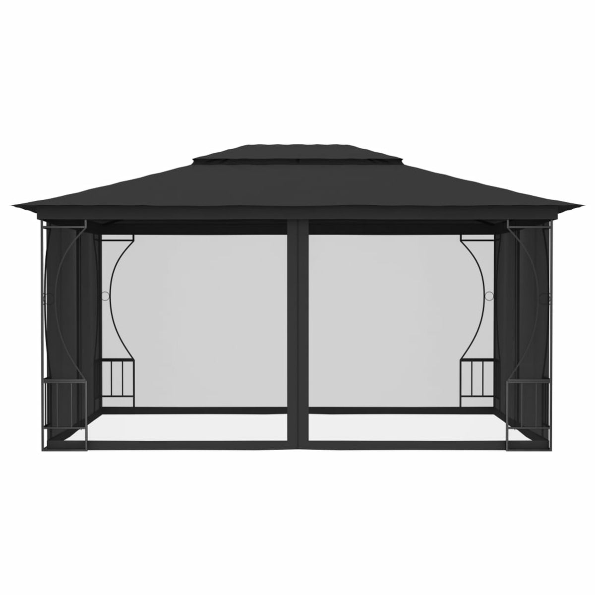 Anthracite Gazebo with Nets Y422