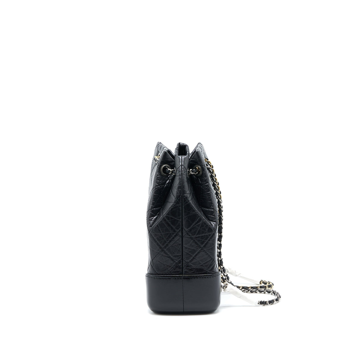 SMALL GABRIELLE BACKPACK AGED CALFSKIN BLACK MULTICOLOUR HARDWARE (MICROCHIP)