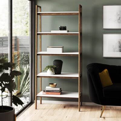 Pecan Ladder Bookcase Q773