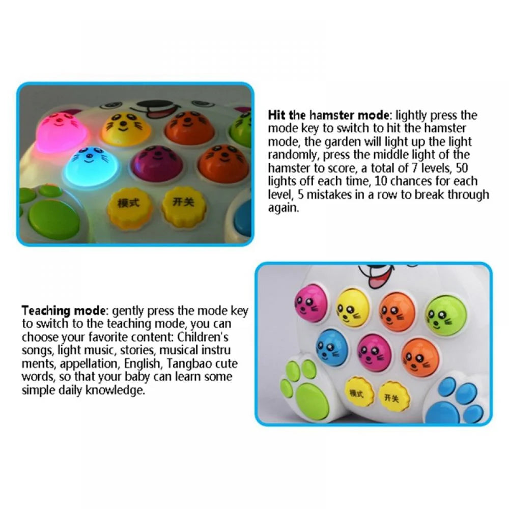 Musical Whack A Mole Toy with Hammer, Light E91714