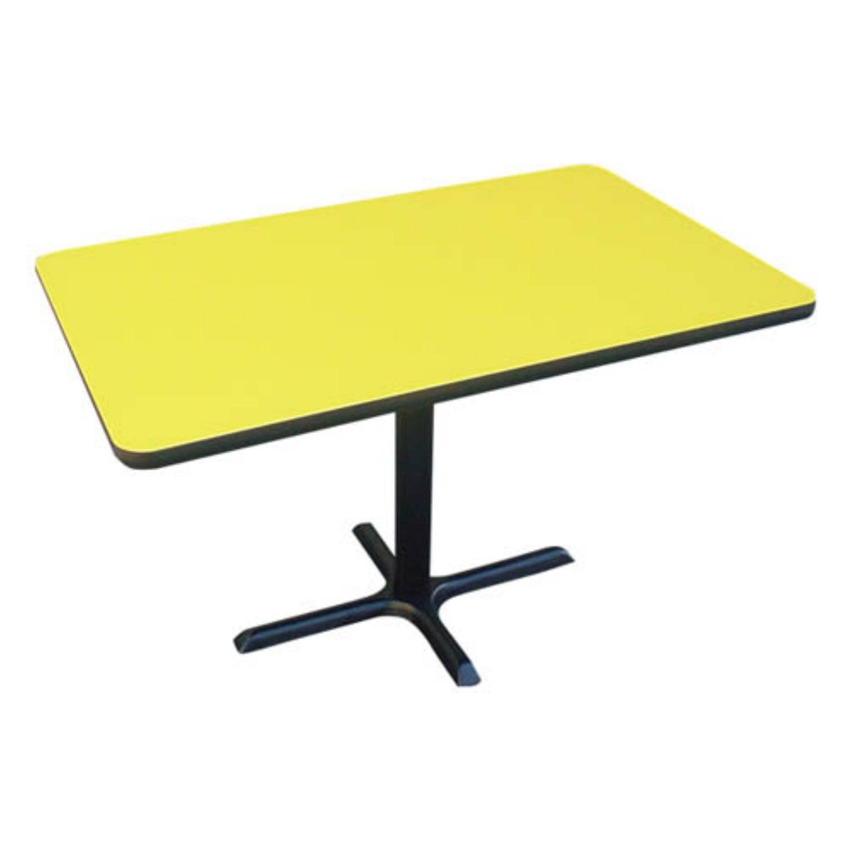 Mahogany Cafe and Breakroom Table with Cross Base A152603