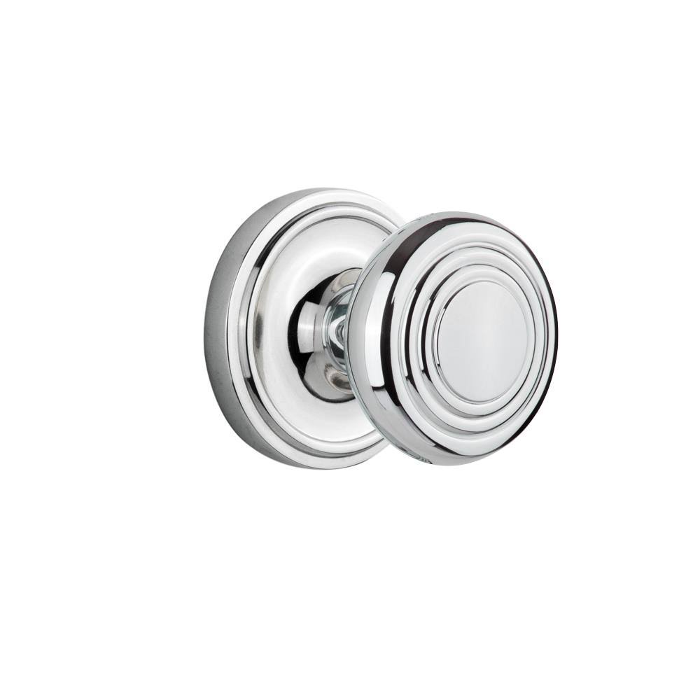 Classic Rosette Passage Door Knob, Bright Chrome M7966