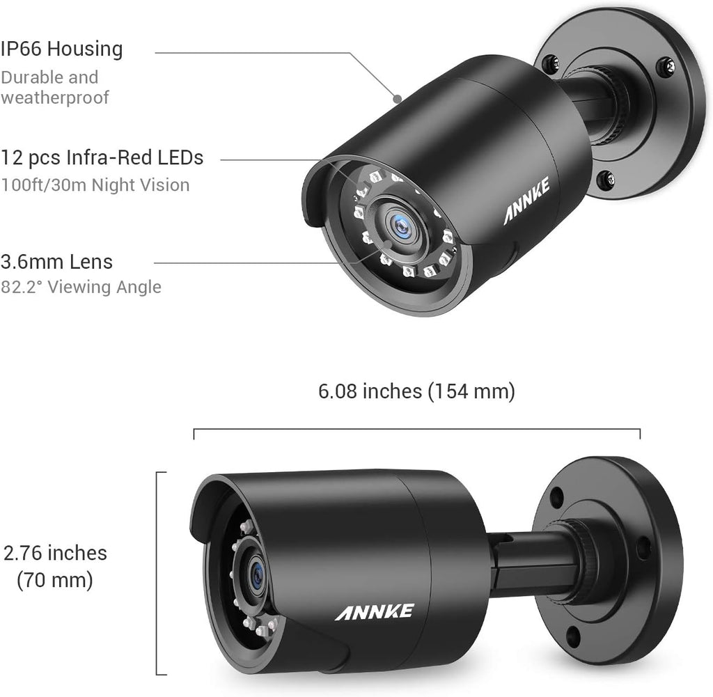 4 Pack 1080P HD TVI Outdoor Indoor Security Camera X948568