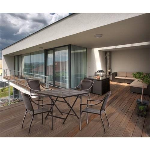 Brown Stacking Square Back Bistro Chair N87890