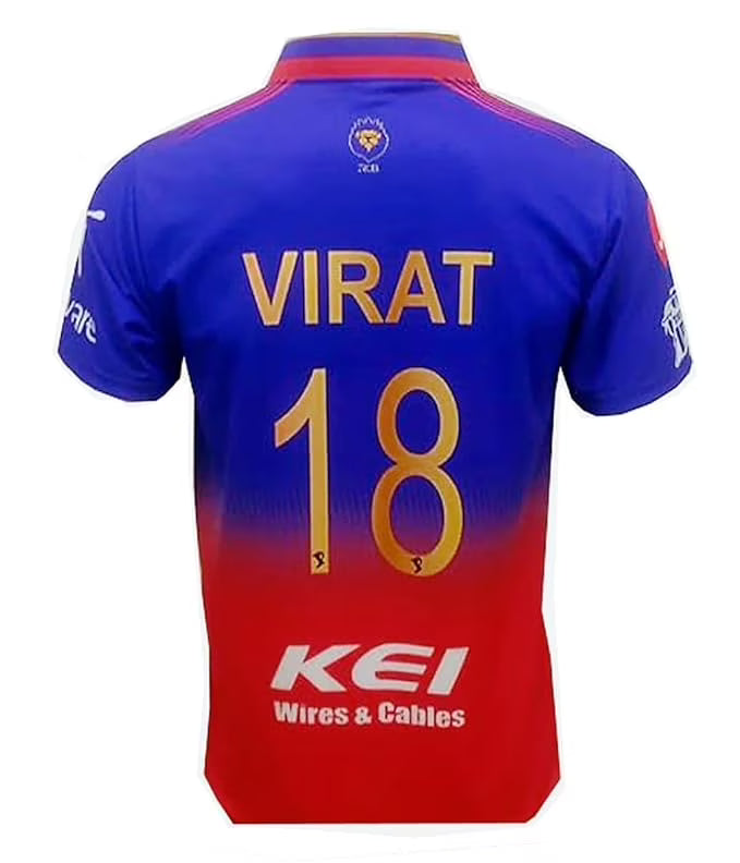 RCB VIRAT 18 Men's Cricket Jersey Half-Sleeve H337992