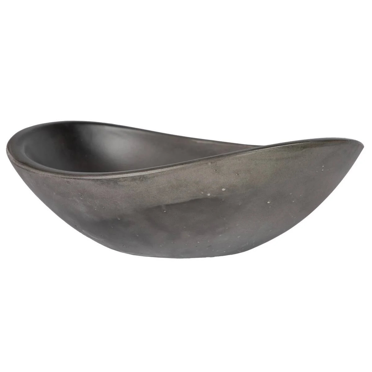 Concrete Canoe Vessel Sink in Dark Gray U8218