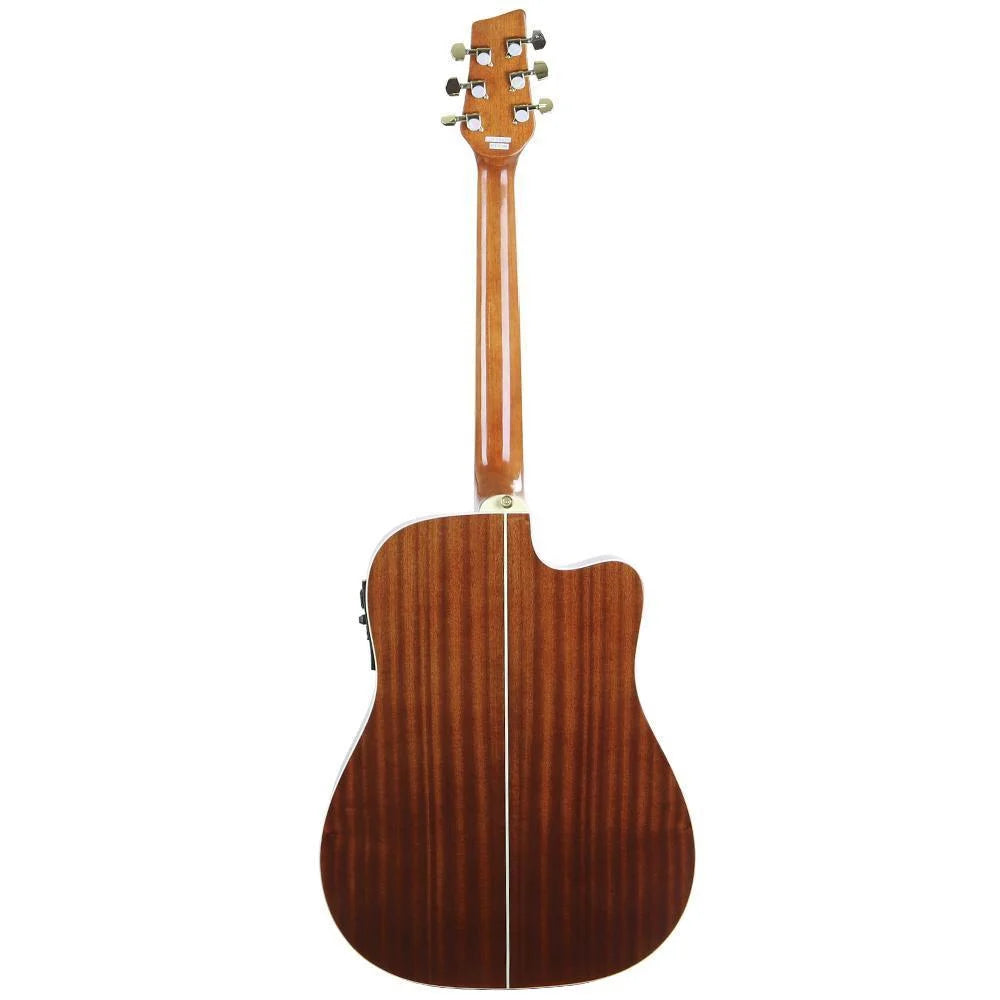 Left-Handed Thin Body Acoustic-Electric Guitar with Spruce Top, Natural W2926
