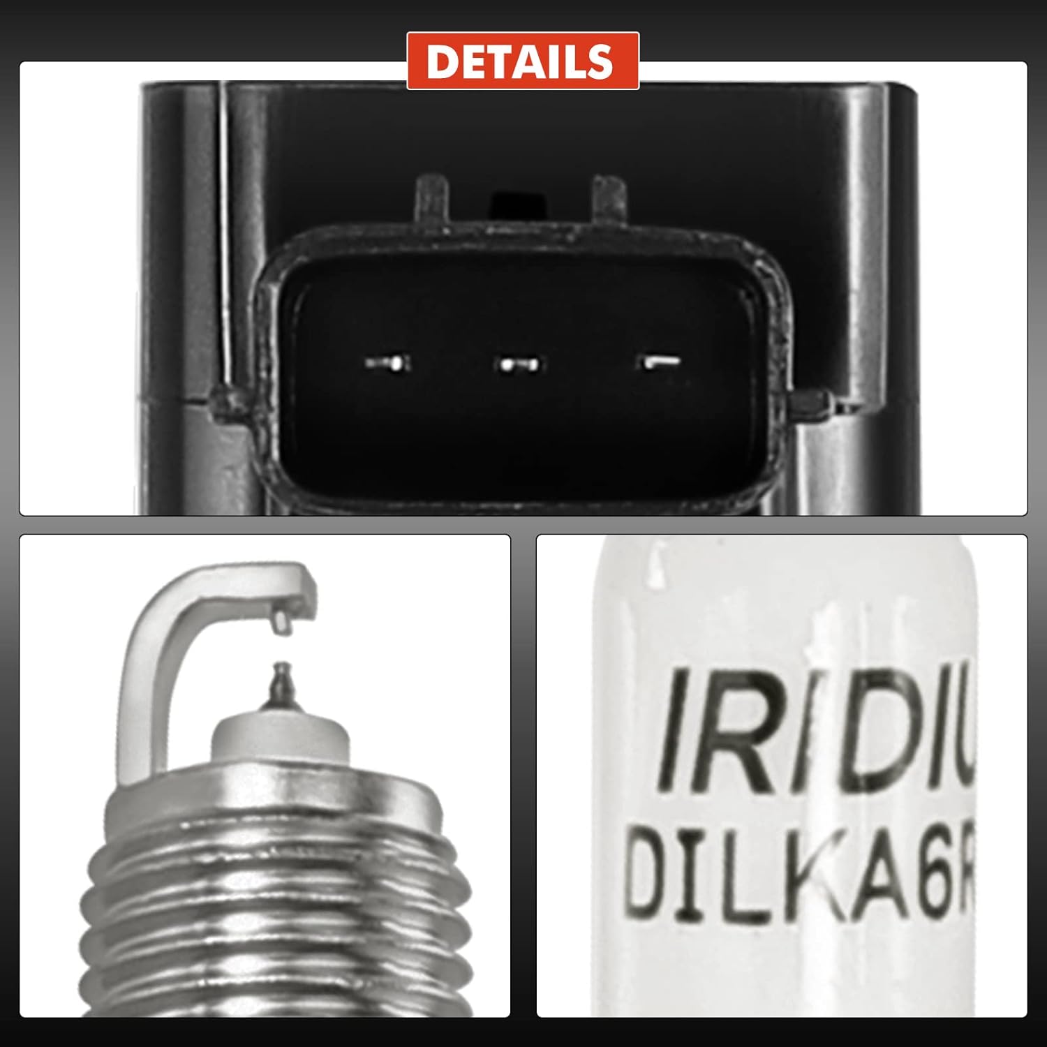 Ignition Coil and Iridium Spark Plug Kit Set of 4 A7137
