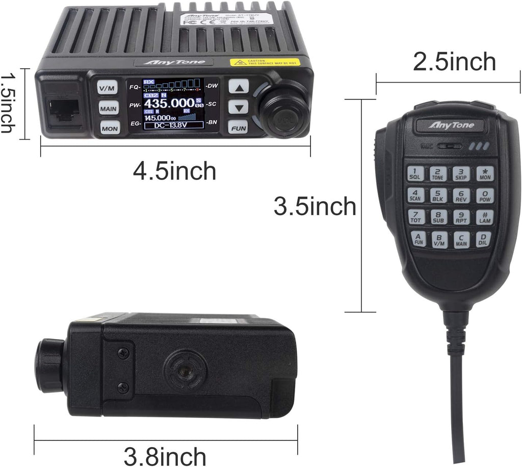 Mini Size Dual Band Transceiver Mobile Radio VHF/UHF Two Way Radio Z126