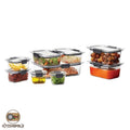 18 Piece Clear Plastic Food Storage Containers Z372