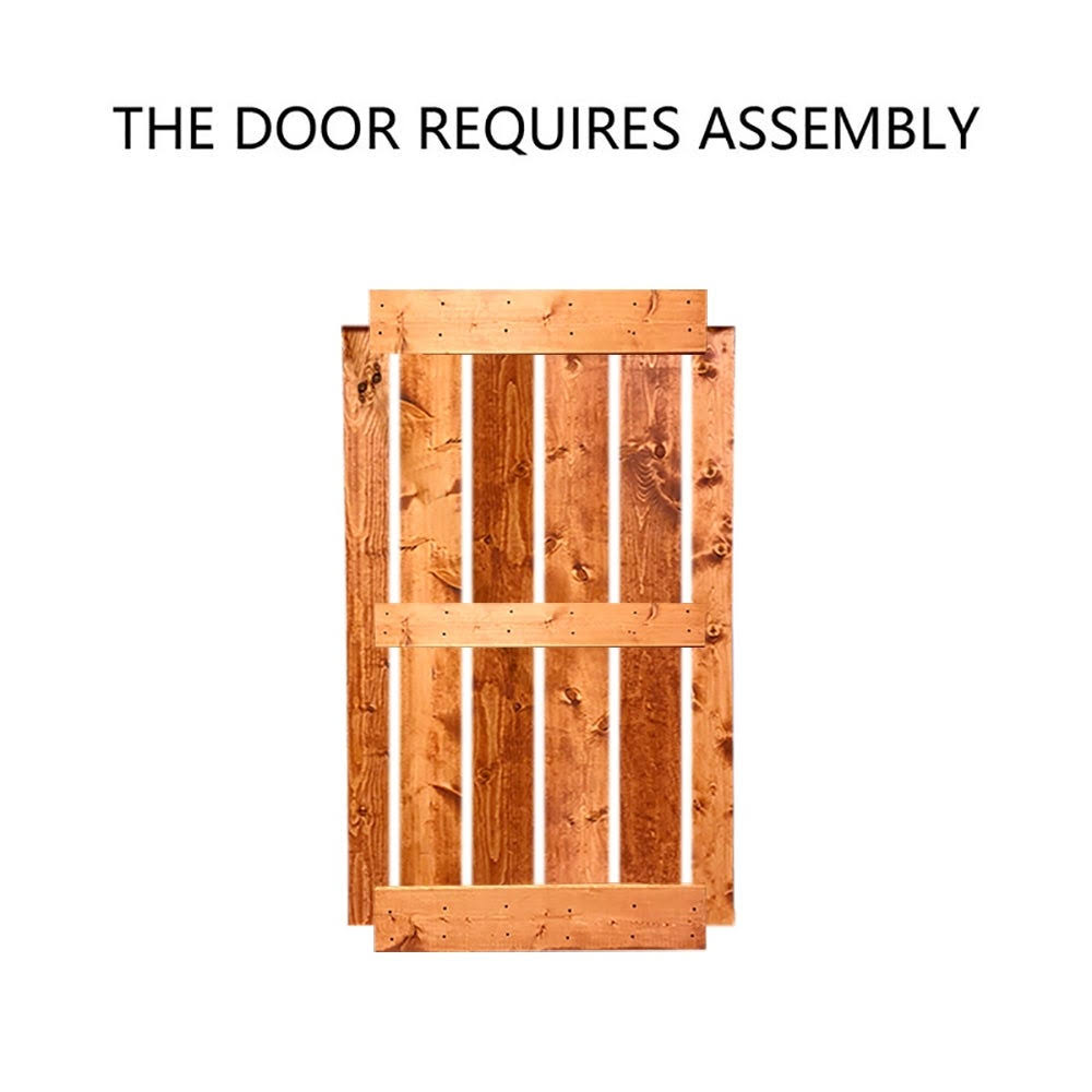 Walnut 48 x 84 Double Barn Door with Hardware Kit E710