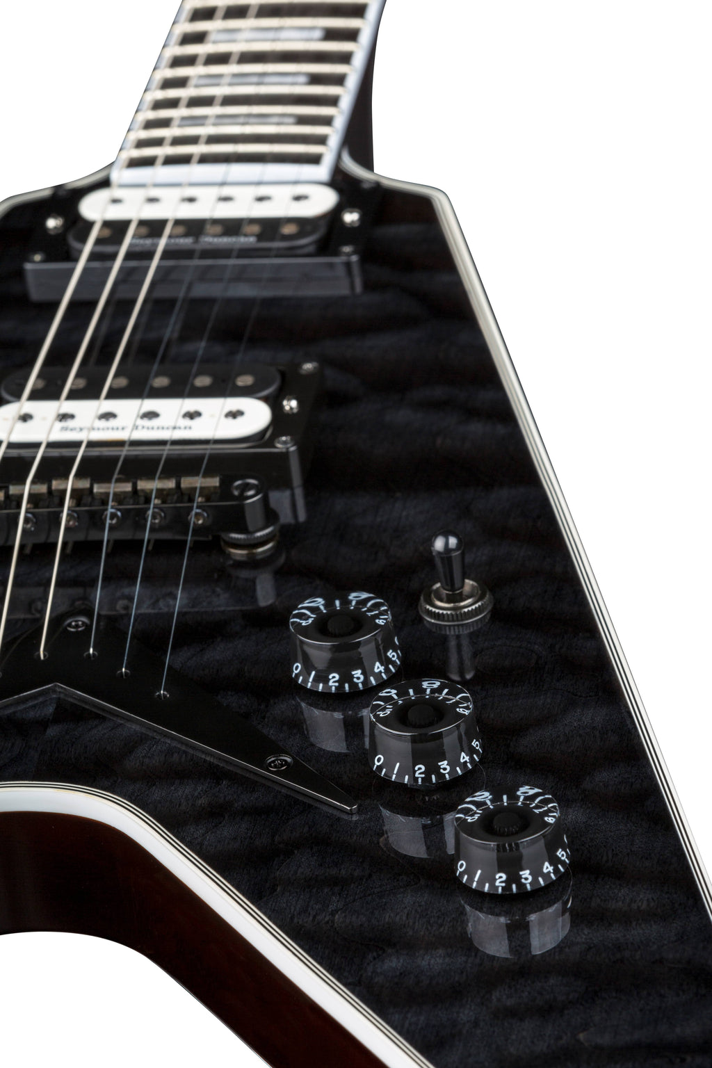Trans Black Quilt Top Electric Guitar L261