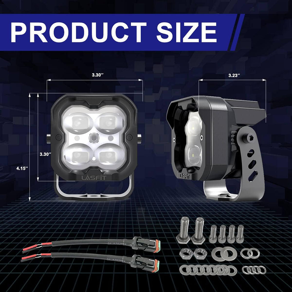 3 inch SAE Fog Lights 36W LED Pods Lights White Pair X589292