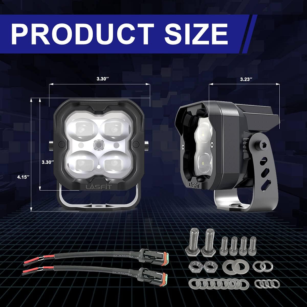 3 inch SAE Fog Lights 36W LED Pods Lights White Pair X589292