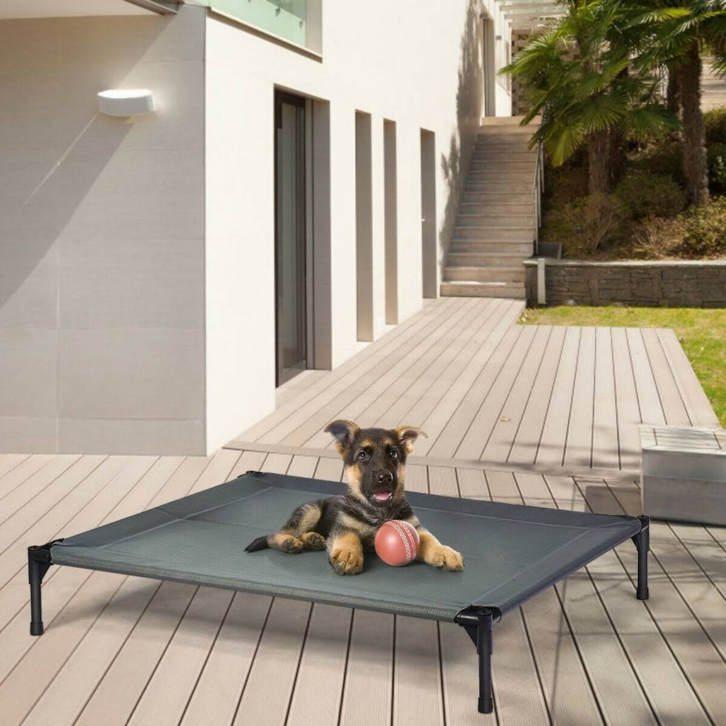 Portable Elevated Outdoor Pet Bed with Removable Canopy Shade C7016