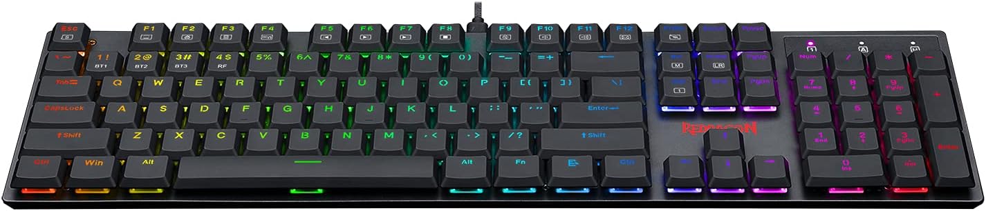 Wireless Bluetooth Mechanical Gaming Keyboard with RGB Backlit Blue Switches E16638