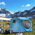 Pop Up Tent 3 4 Person Beach Tent Sun Shelter with UV Protection X599