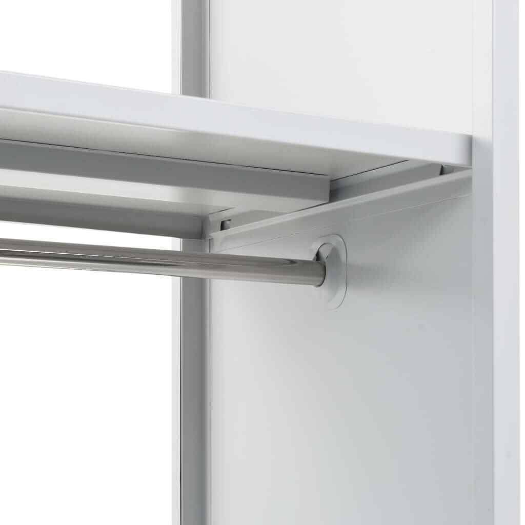 Blue and Gray Metal Locker Cabinet with Coat Rack P41519